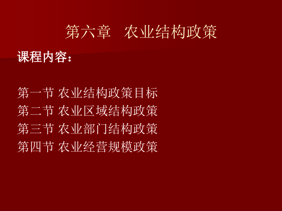 农业政策学结构、技术、人口对外、对外贸易、课持续课件_第1页