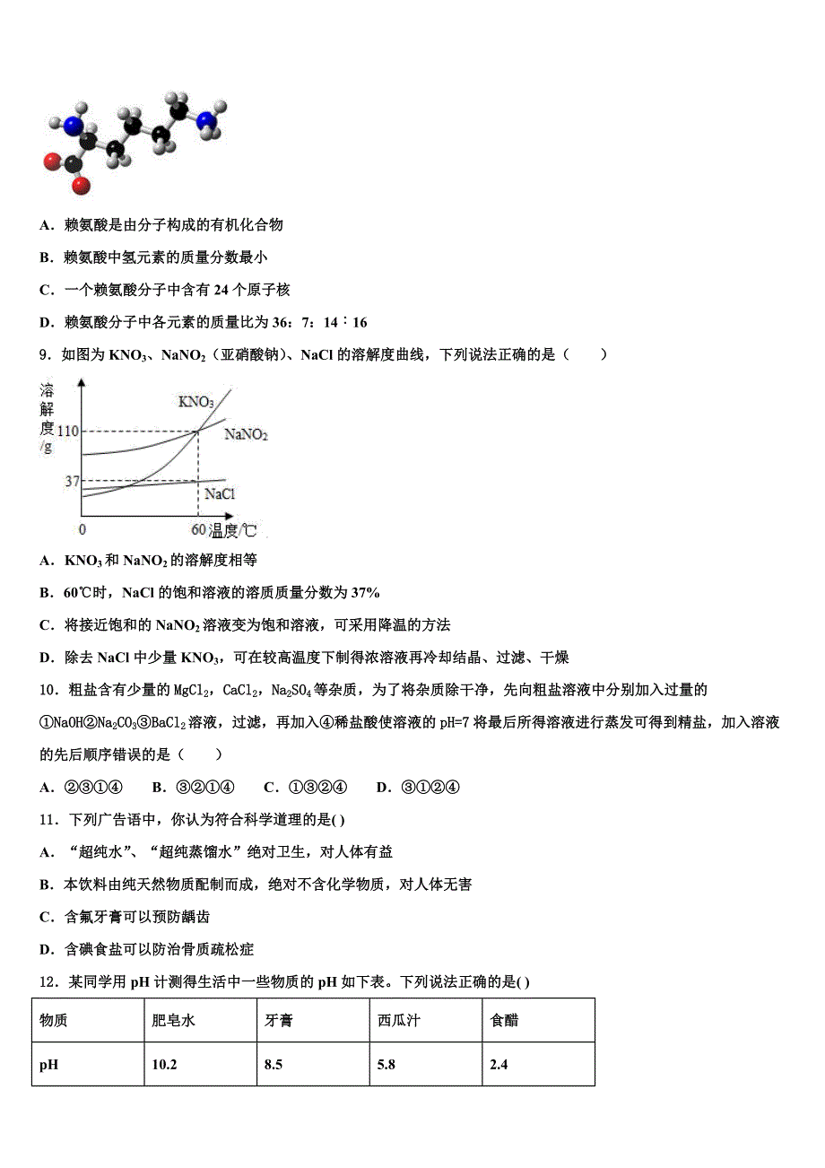 湖南省衡阳耒阳市2022年中考化学最后一模试卷含解析_第3页