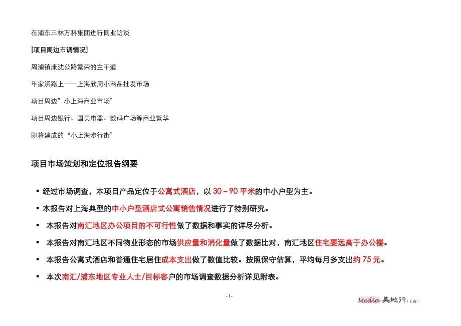 上海南汇万达广场项目市调和定位策划报告_第5页