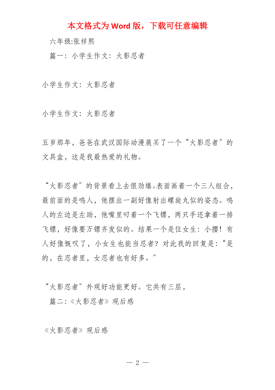 火影忍者(500字)_第2页