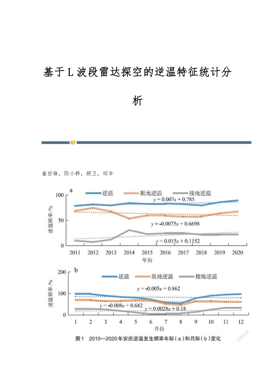 基于L波段雷达探空的逆温特征统计分析_第1页