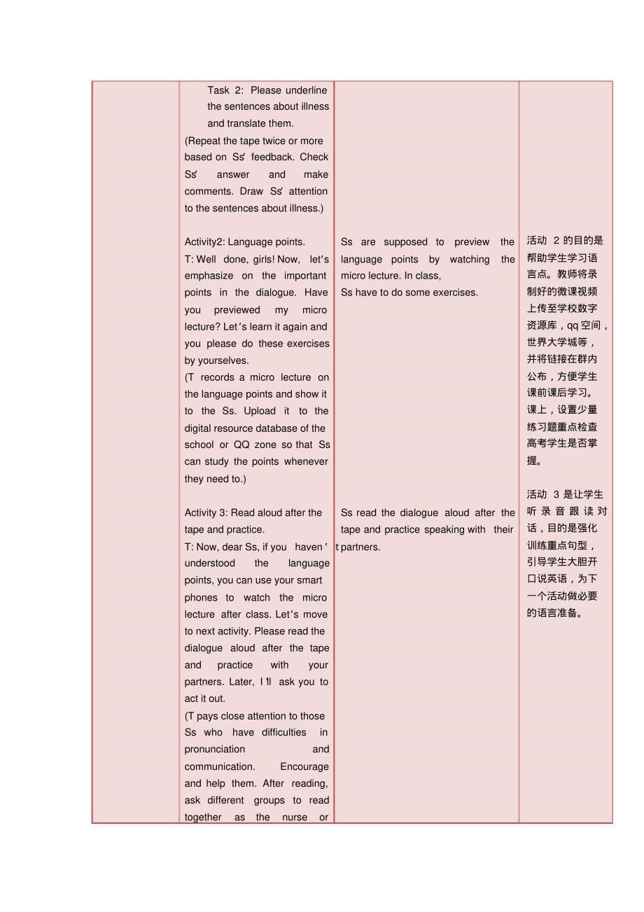 2019-2020年高教版中职英语(基础模块第2册)Unit6《Tellmewhenthepainstarted》教学设计_第5页