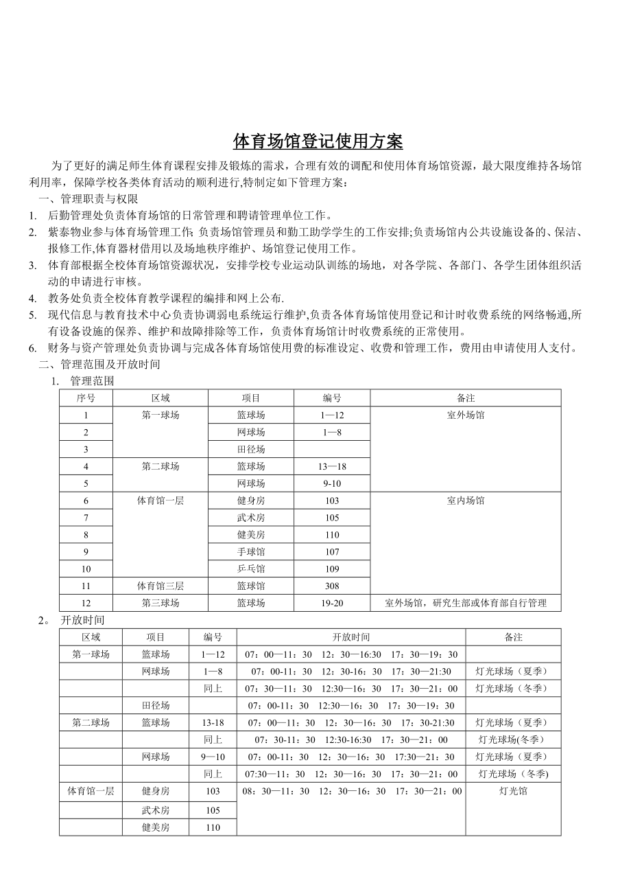 体育场馆管理方案)_第1页