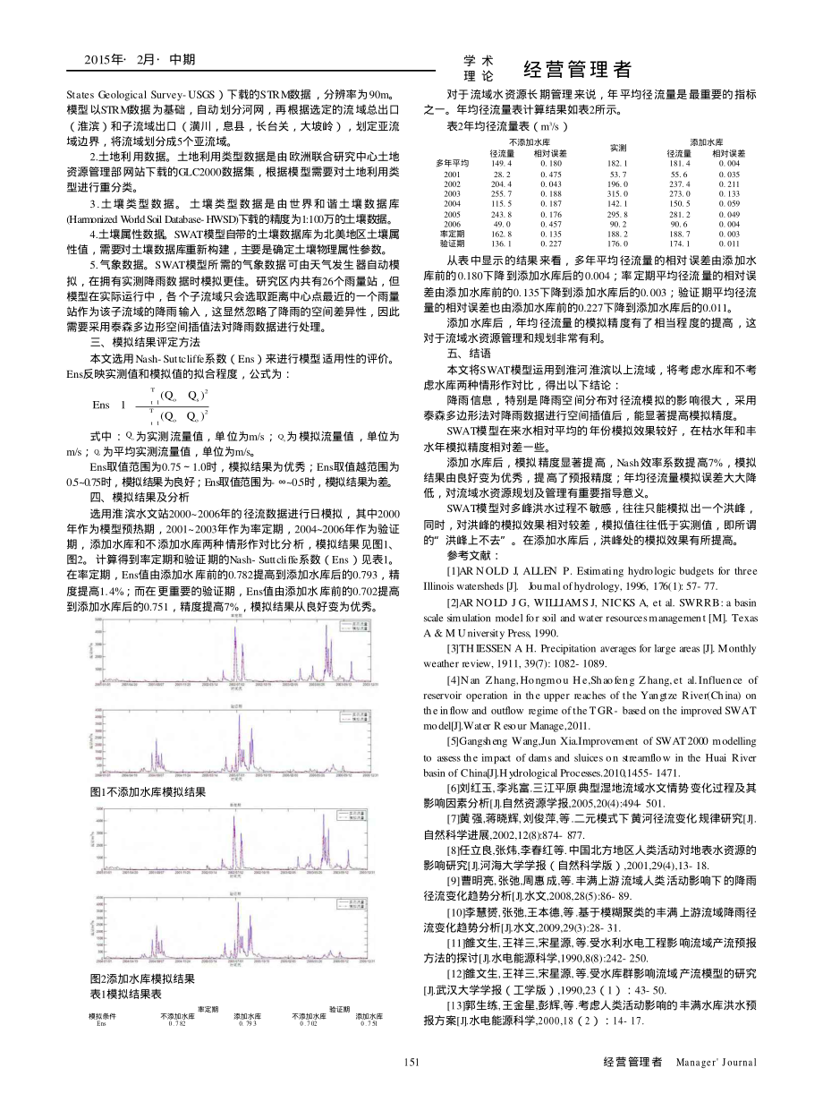 SWAT模型中水库因素对径流模拟的影响——以淮河流域为例_第2页