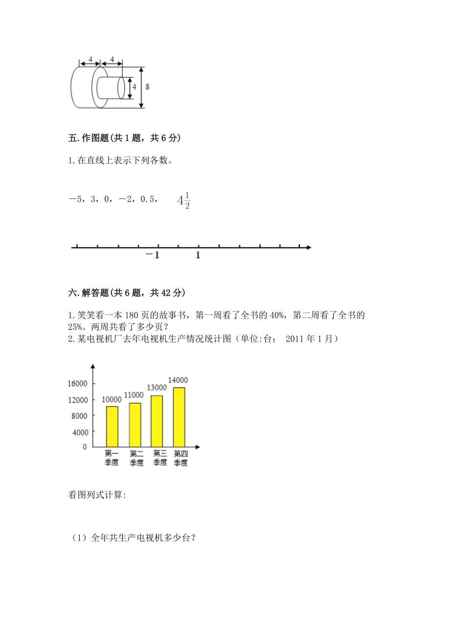 小学六年级下册（数学）期末测试卷精品及答案一套_第3页