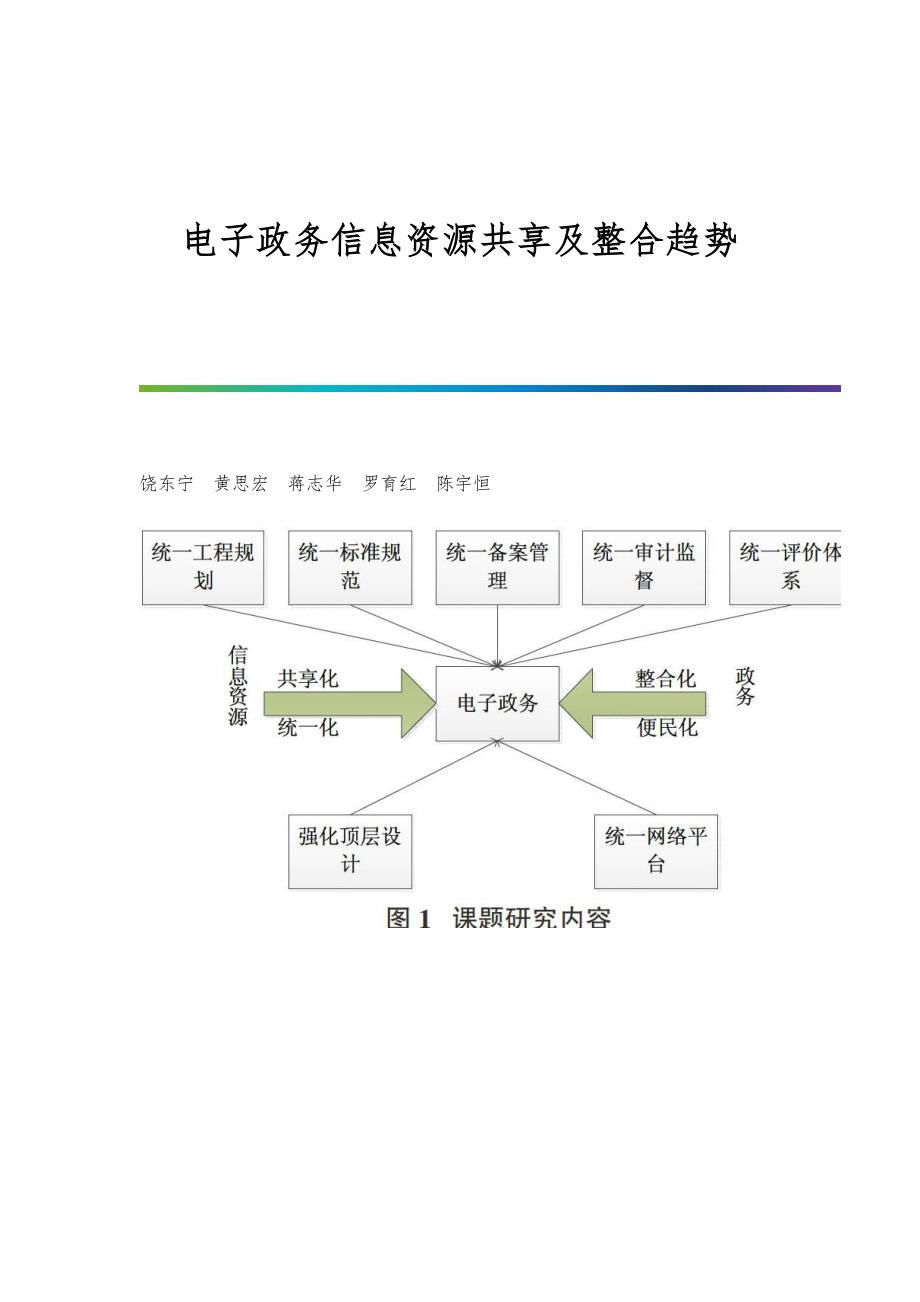 电子政务信息资源共享及整合趋势_第1页