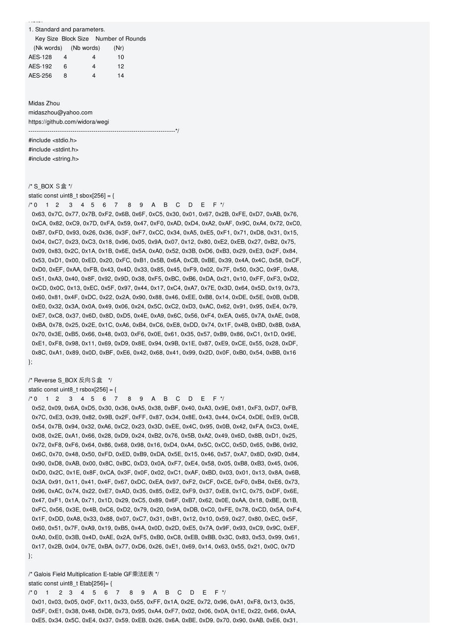 AES-256算法Ｃ语言实现_第2页