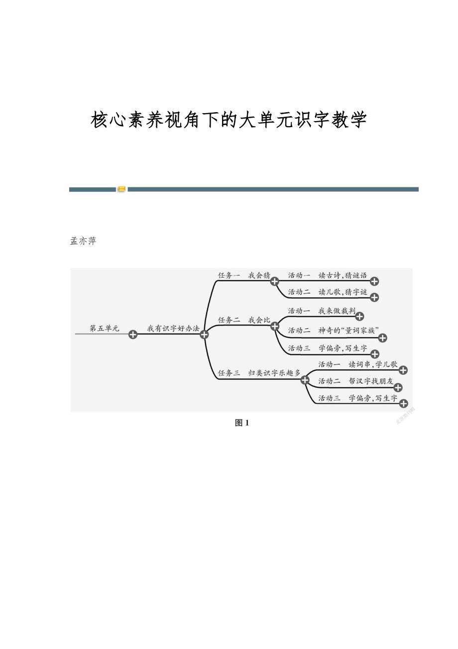 核心素养视角下的大单元识字教学_第1页