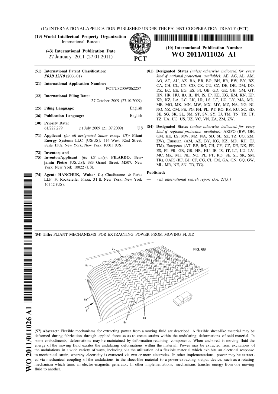 PLIANT MECHANISMS FOR EXTRACTING POWER FROM MOVING_第1页