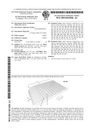 PLIANT MECHANISMS FOR EXTRACTING POWER FROM MOVING