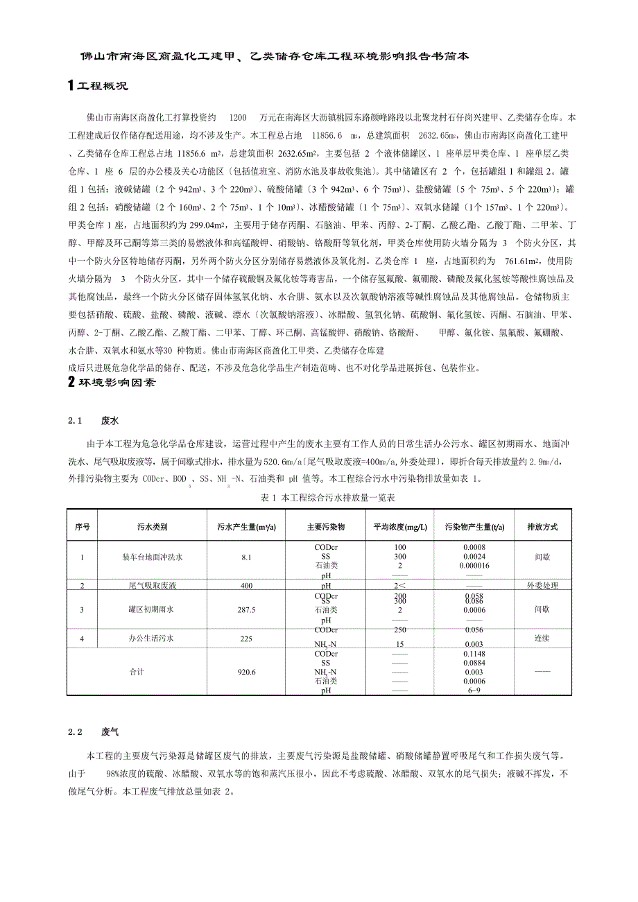 汽车坐椅部件公司二期扩建项目环境影响报告书_第1页