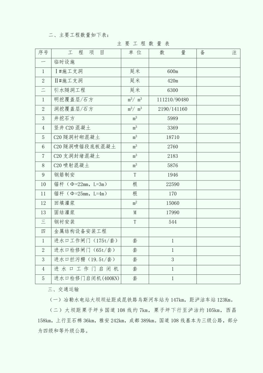 【施工组织设计】电站引水隧洞工程施工组织设计方案_第2页