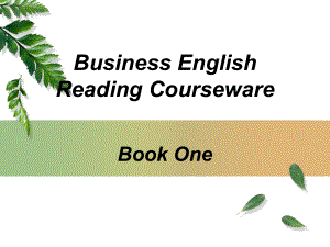 商务英语阅读（上册）（第二版）课件Chapter 16
