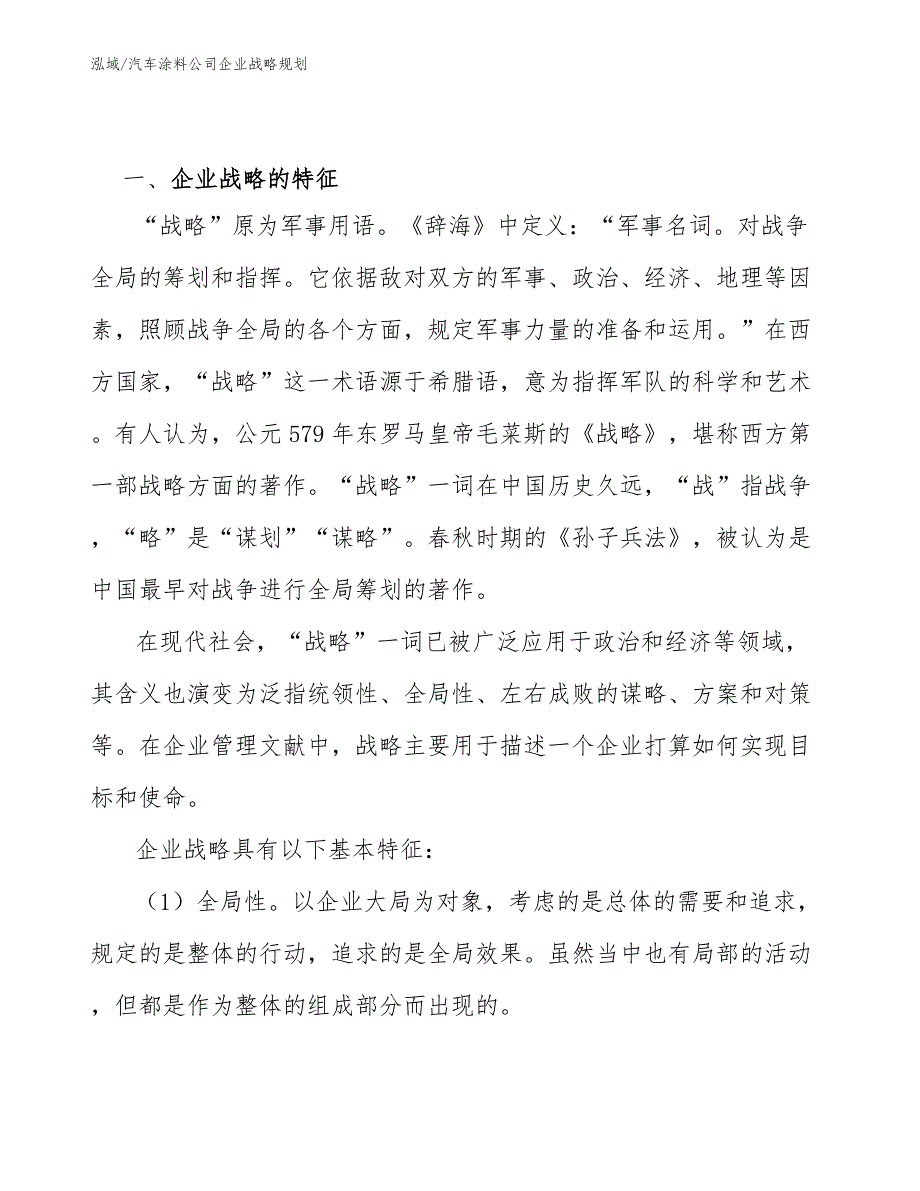 汽车涂料公司企业战略规划_第2页