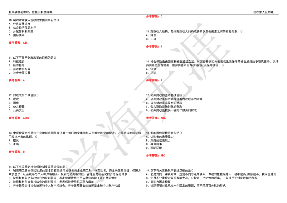 福建师范大学21春“财务管理”《财政学》离线作业（四）辅导答案2_第2页