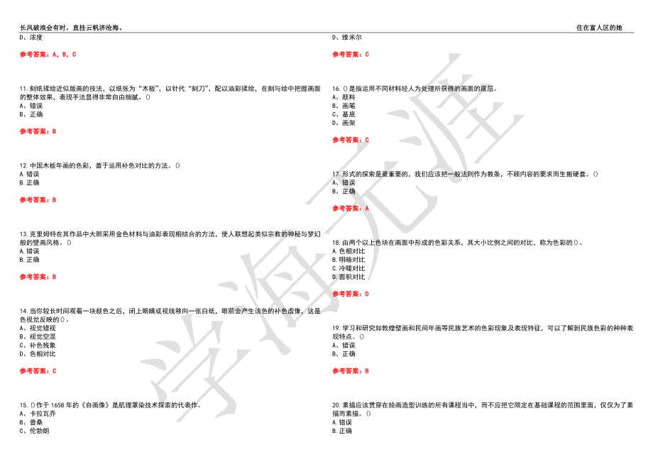 福建师范大学21春“美术学”《综合绘画》离线作业（二）辅导答案1_第2页