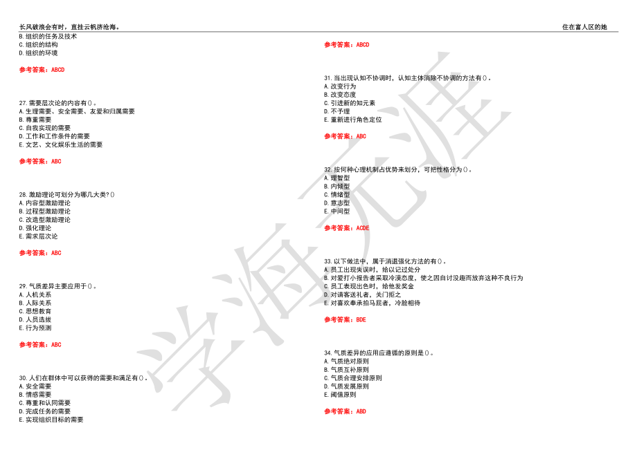 西北工业大学21春“工商管理”《组织行为学》离线作业（四）辅导答案6_第4页