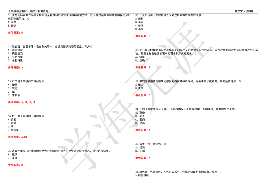 福建师范大学21春“美术学”《综合绘画》离线作业（三）辅导答案3_第4页