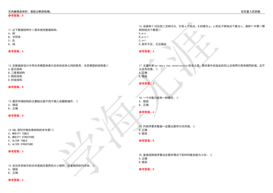 福建师范大学21春“计算机科学与技术”《数据结构概论》离线作业（三）辅导答案5_第2页