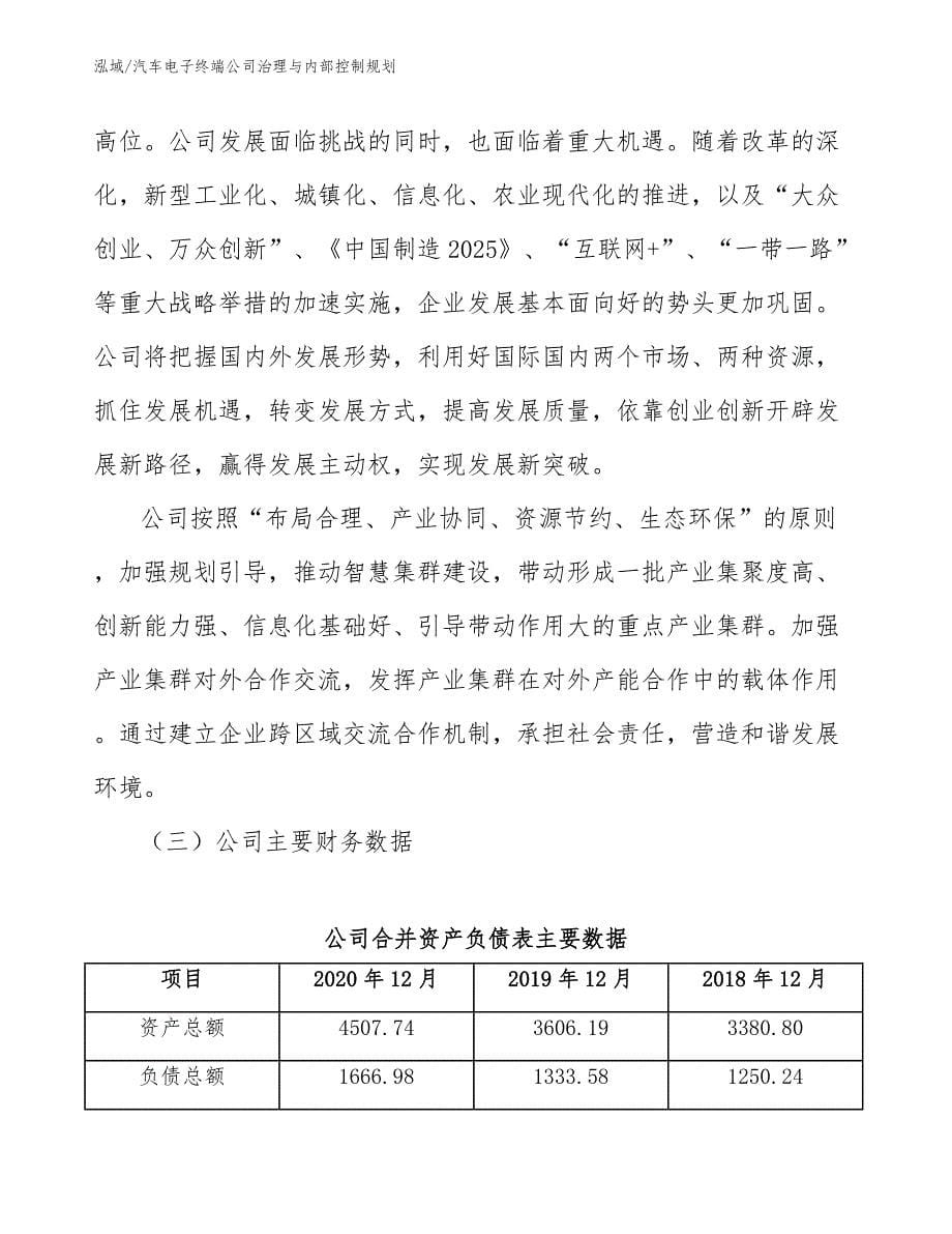 汽车电子终端公司治理与内部控制规划（参考）_第5页