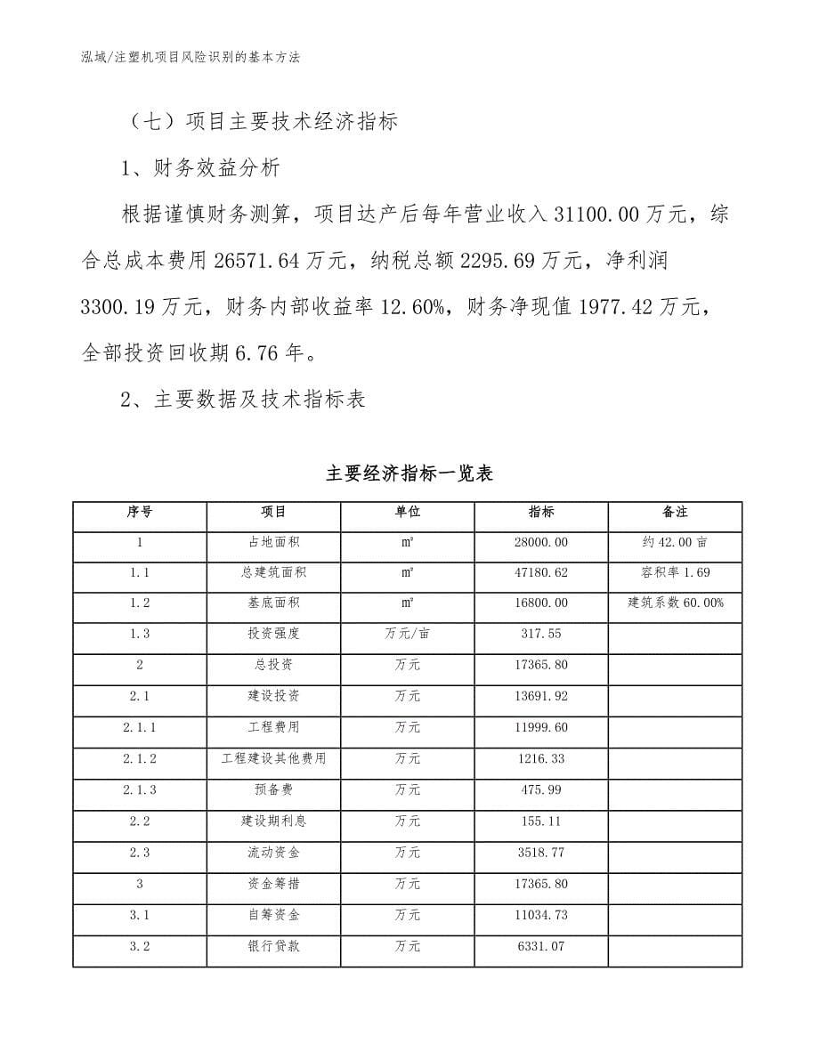 注塑机项目风险识别的基本方法（范文）_第5页