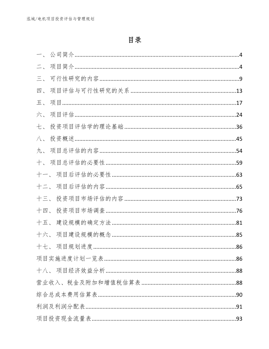 电机项目投资评估与管理规划_第2页