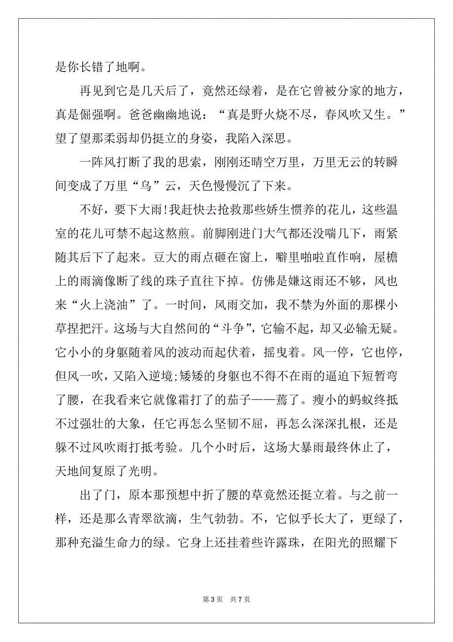 有关生命的力量初二作文5篇_第3页