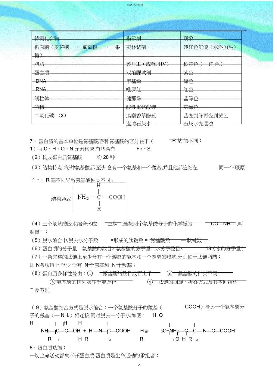 2022年重点高中生物学业水平测试知识点总结_第5页