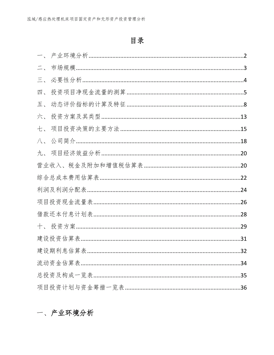 感应热处理机床项目固定资产和无形资产投资管理分析（范文）_第2页