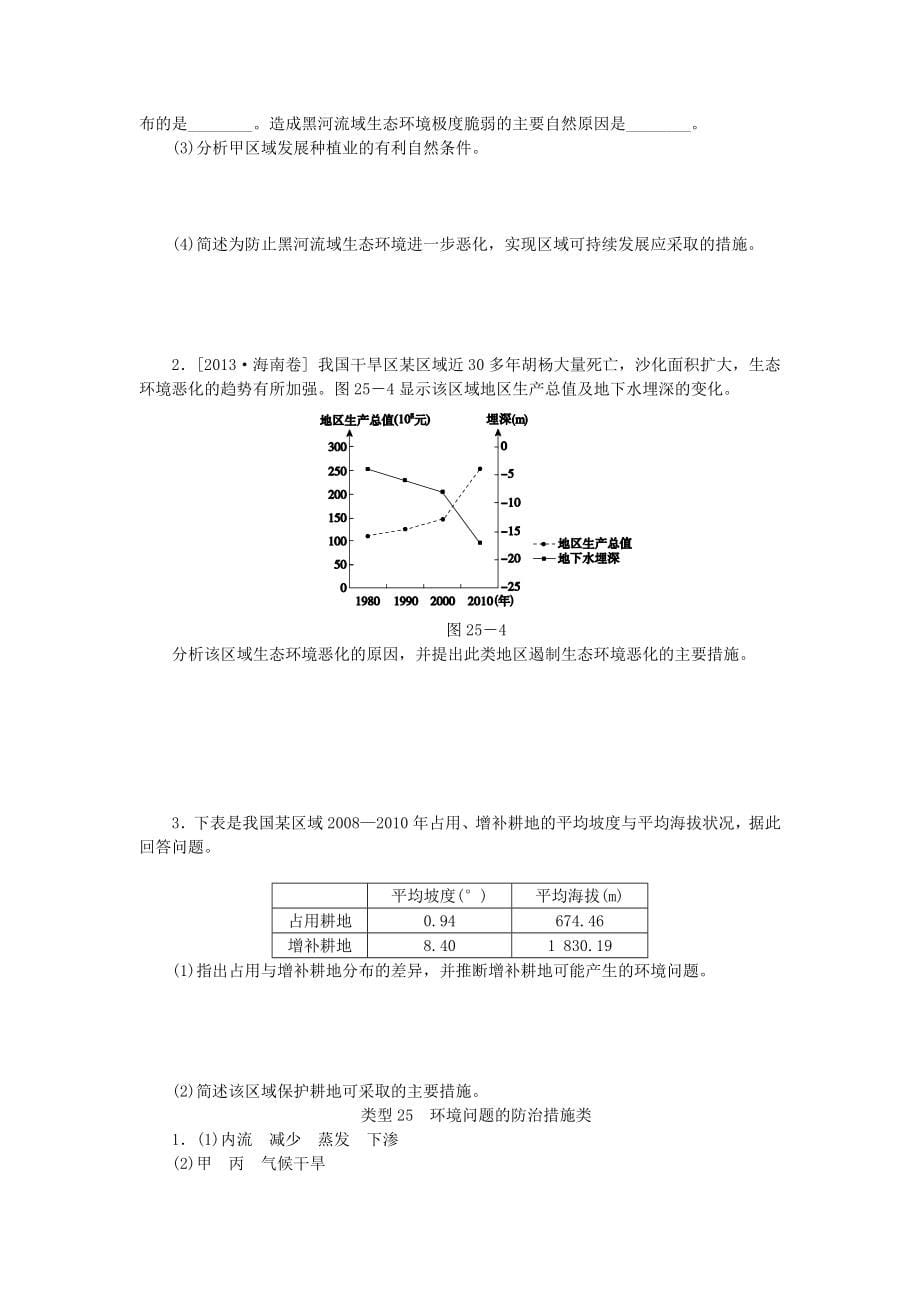 2015年高考地理特色讲练类型25环境问题的防治措施_第5页