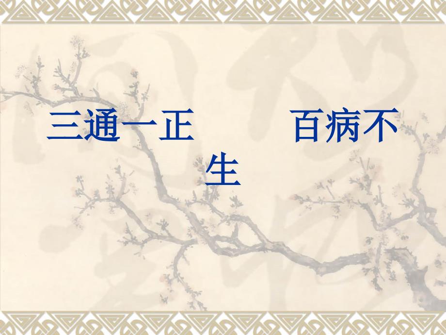 三通一正-百病不生-课件_第1页