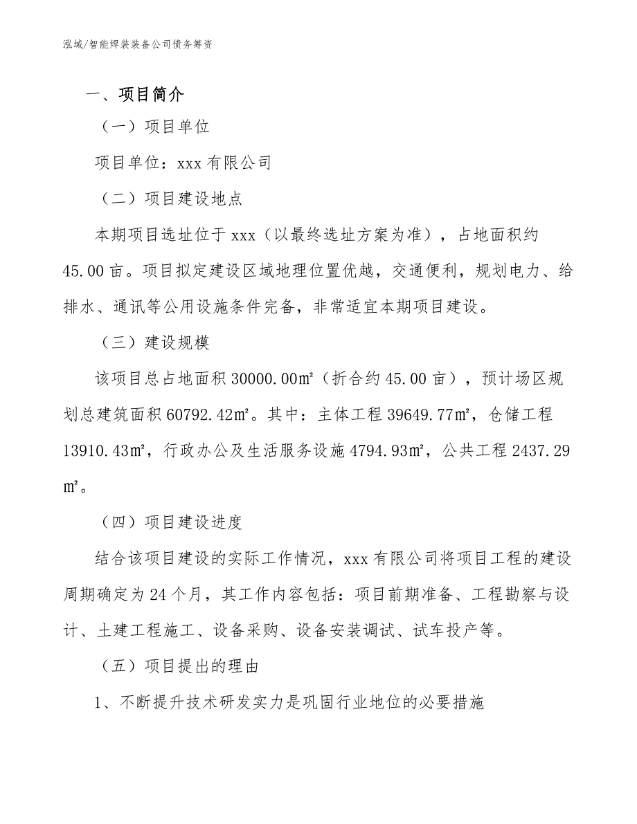 智能焊装装备公司债务筹资（范文）_第3页