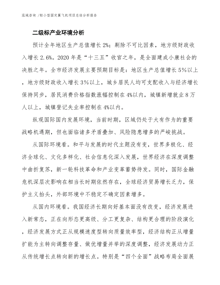 轻小型固定翼飞机项目总结分析报告模板_第4页