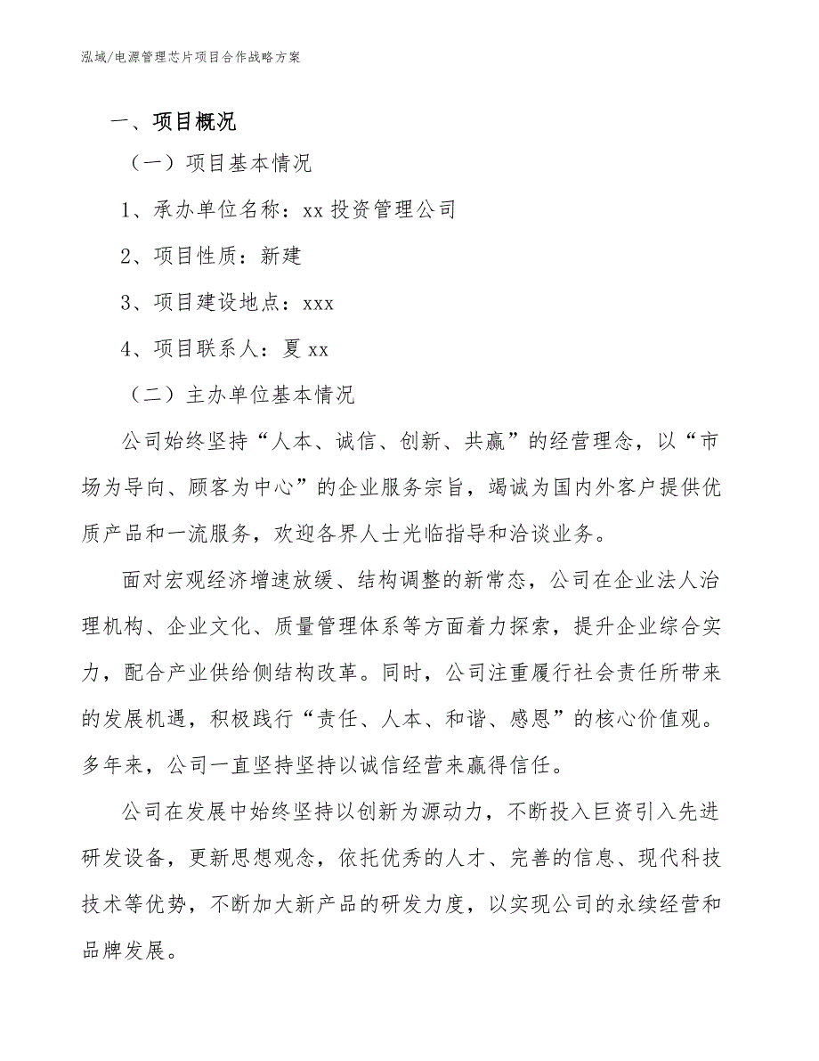 电源管理芯片项目合作战略方案_参考_第3页