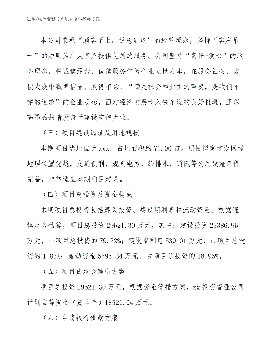 电源管理芯片项目合作战略方案_参考_第4页