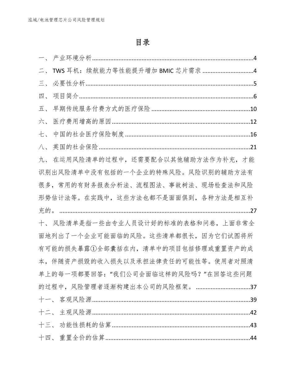 电池管理芯片公司风险管理规划_参考_第2页