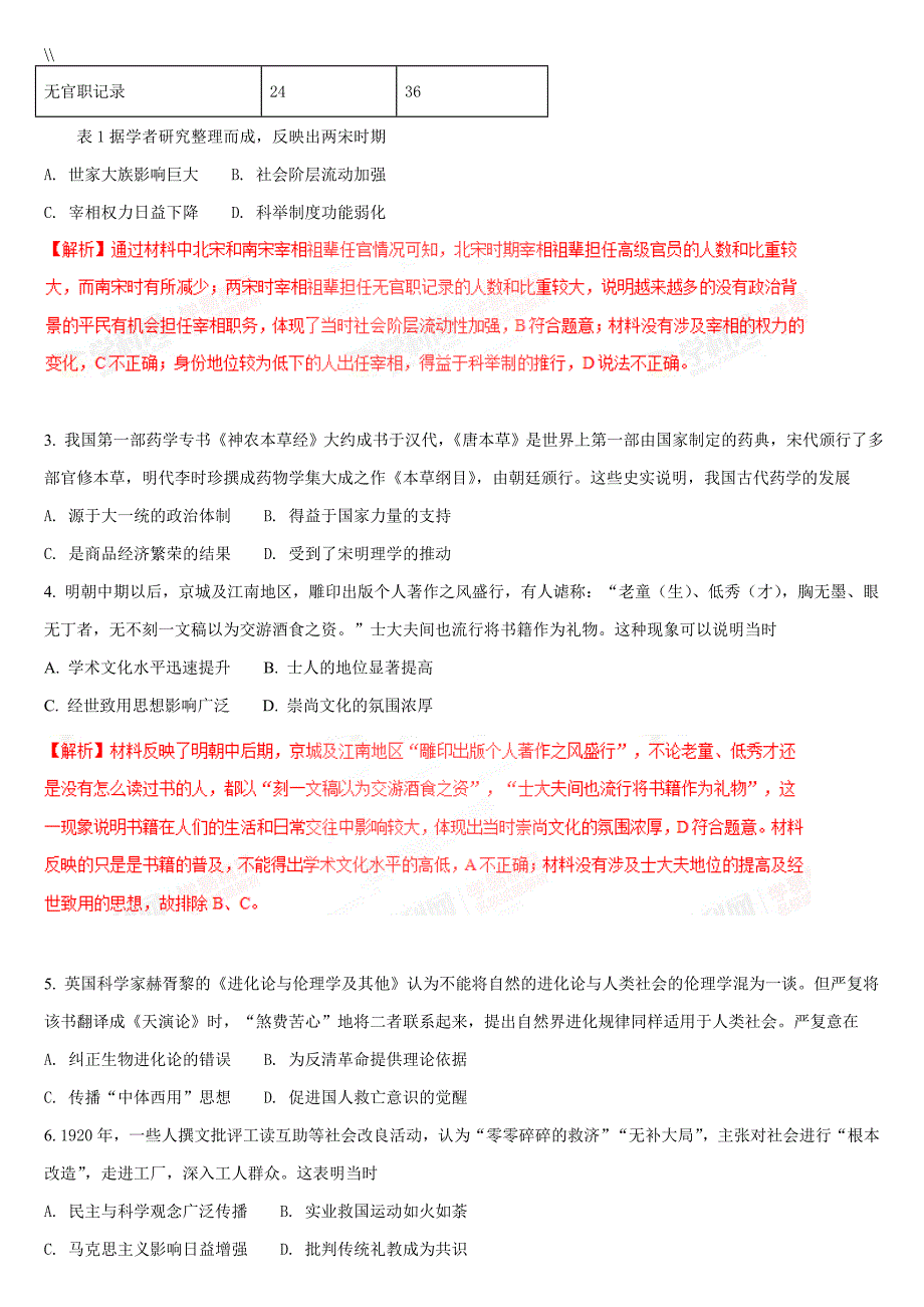 2018高考贵州卷文综历史试题及答案_第2页