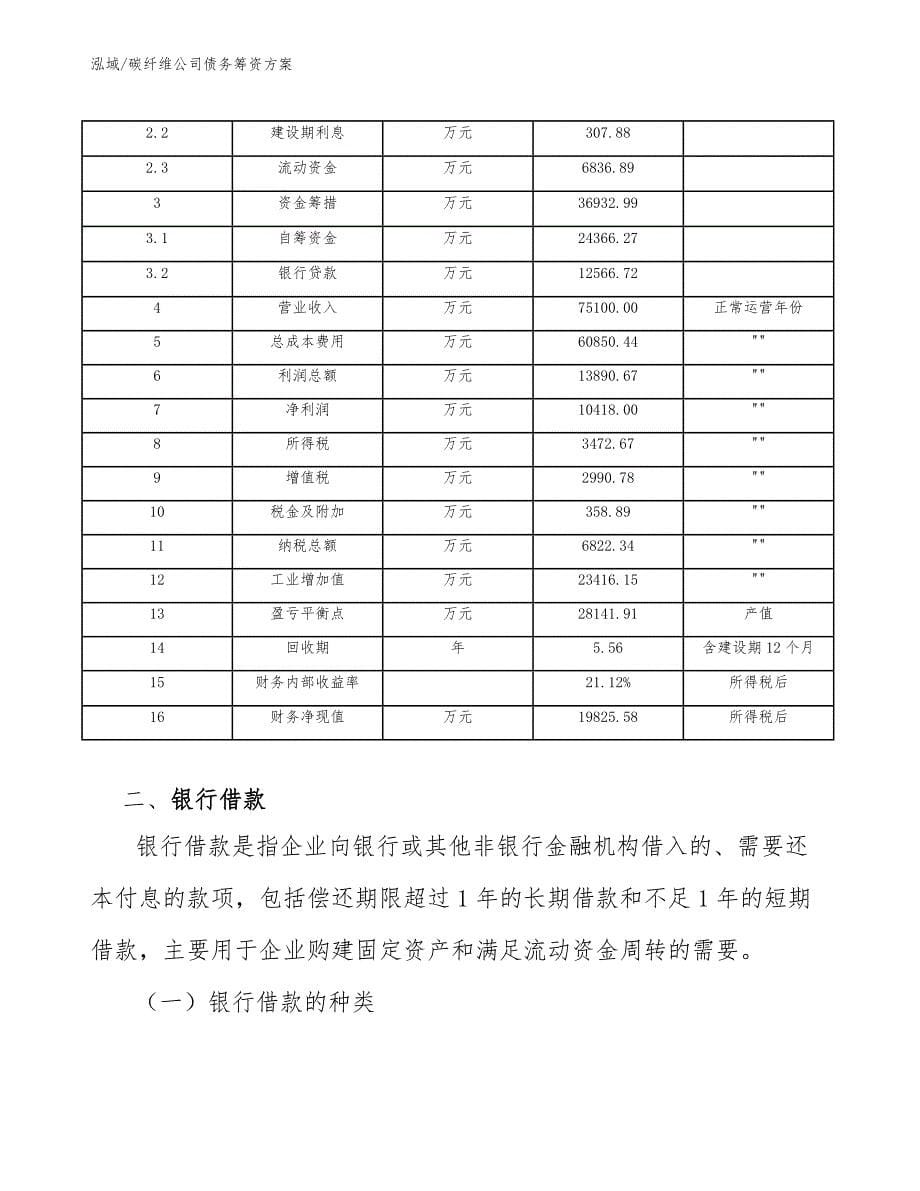 碳纤维公司债务筹资方案【参考】_第5页