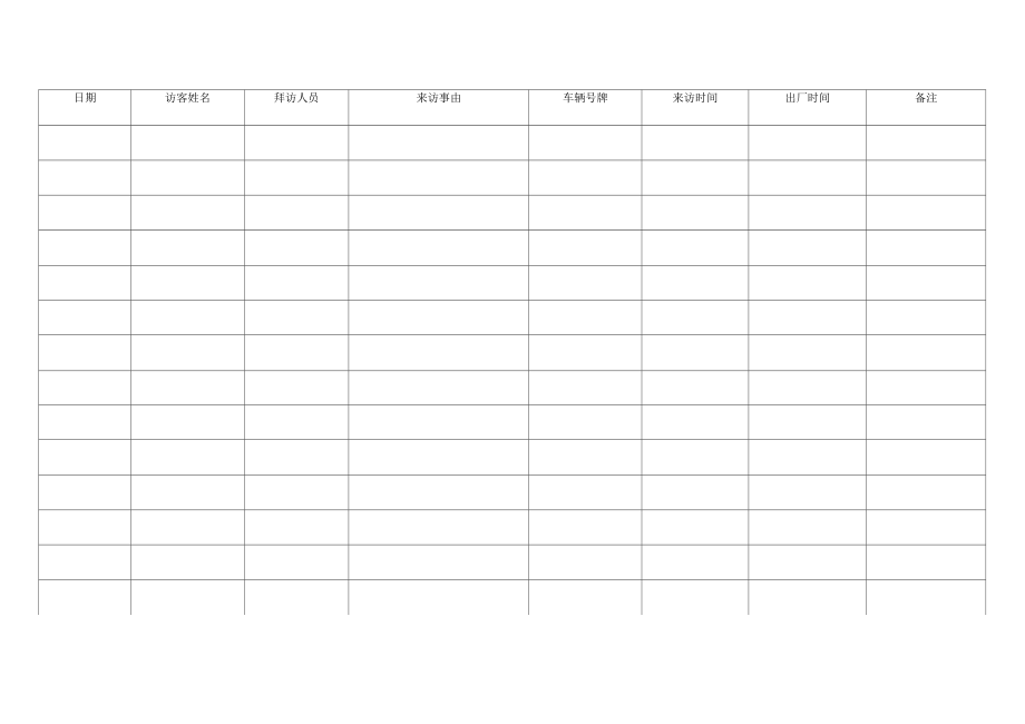 外来访客登记表_第2页