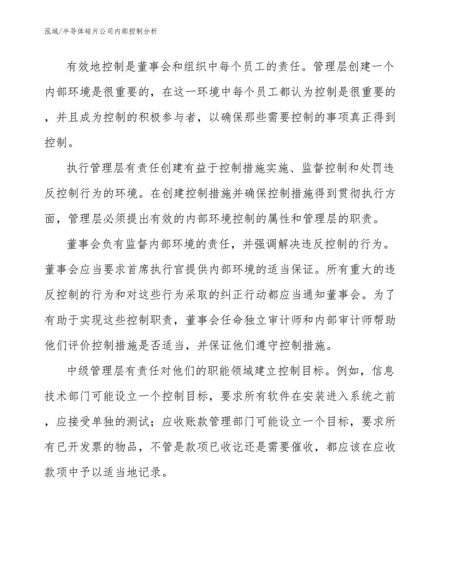 半导体硅片公司内部控制分析_参考_第5页