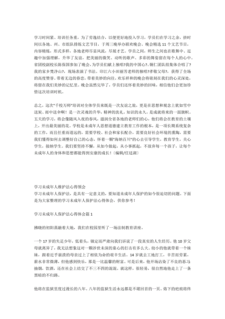 未成年人刑事检察业务培训心得体会范文_第4页