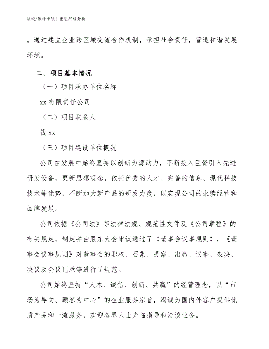 碳纤维项目重组战略分析（参考）_第4页