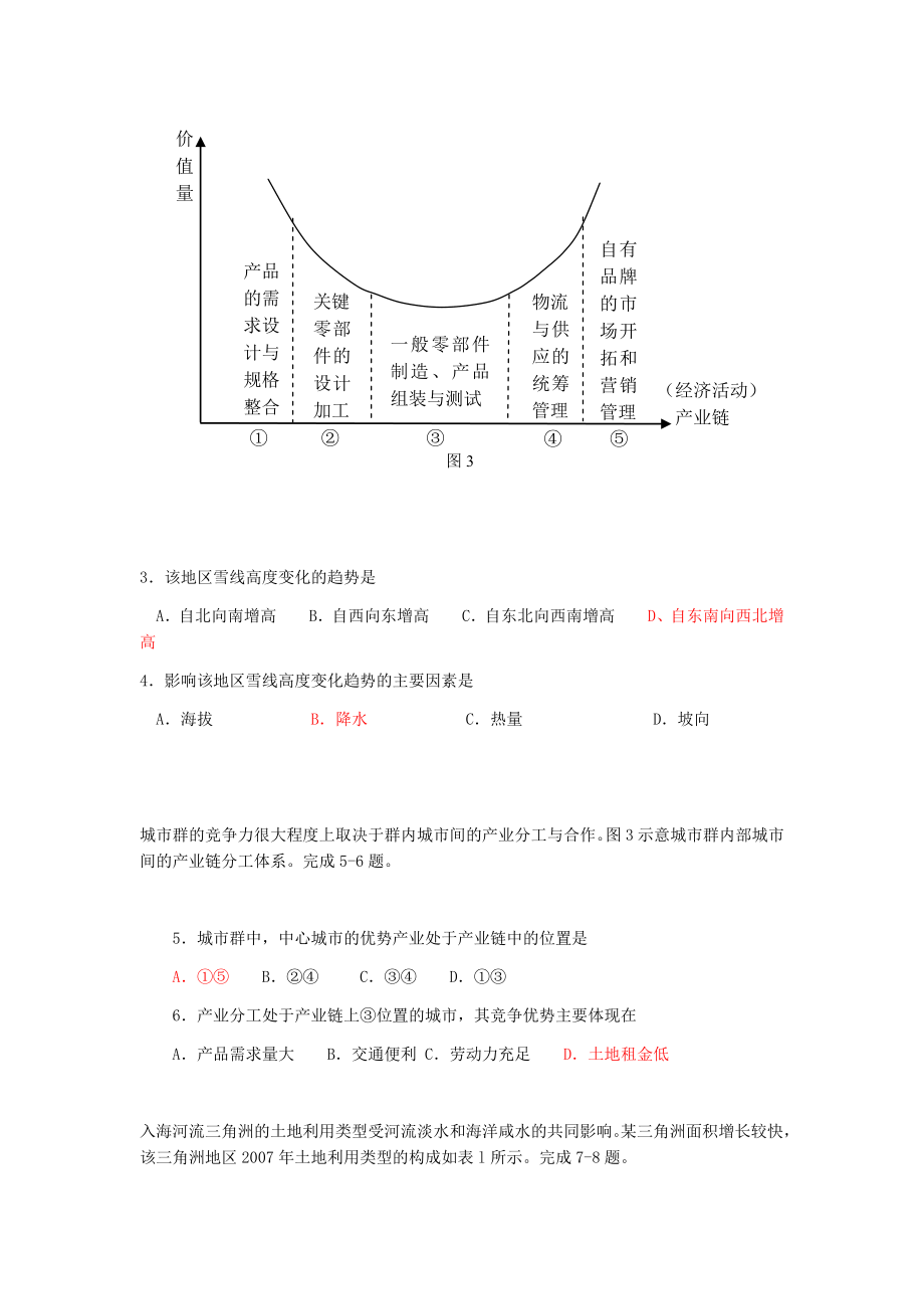 2010年高考福建卷(文综地理部分)(含答案)_第2页