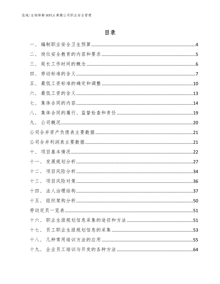 生物降解BOPLA薄膜公司职业安全管理（范文）_第2页