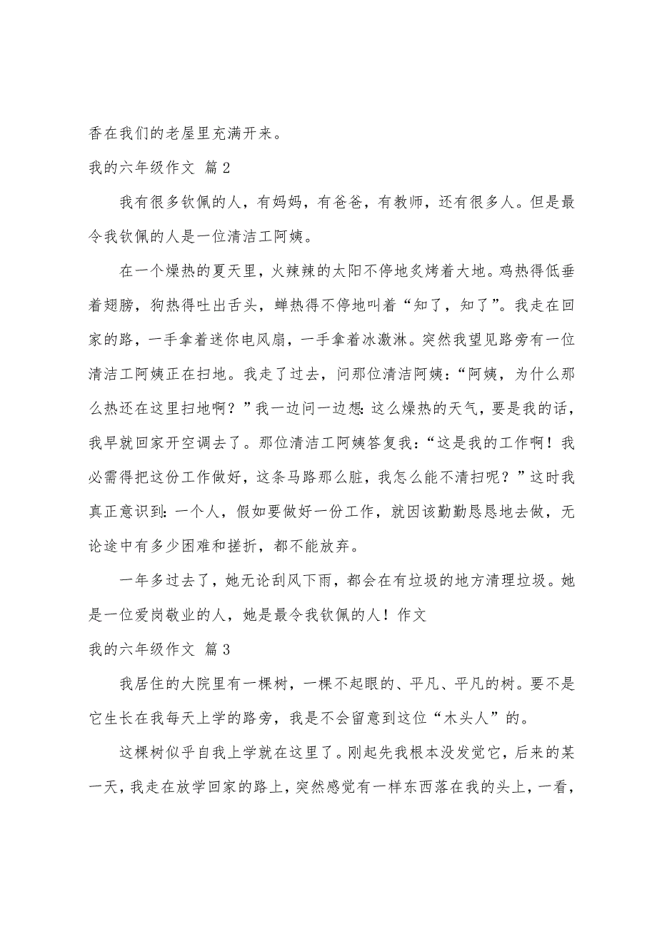 关于我的六年级作文九篇_第3页