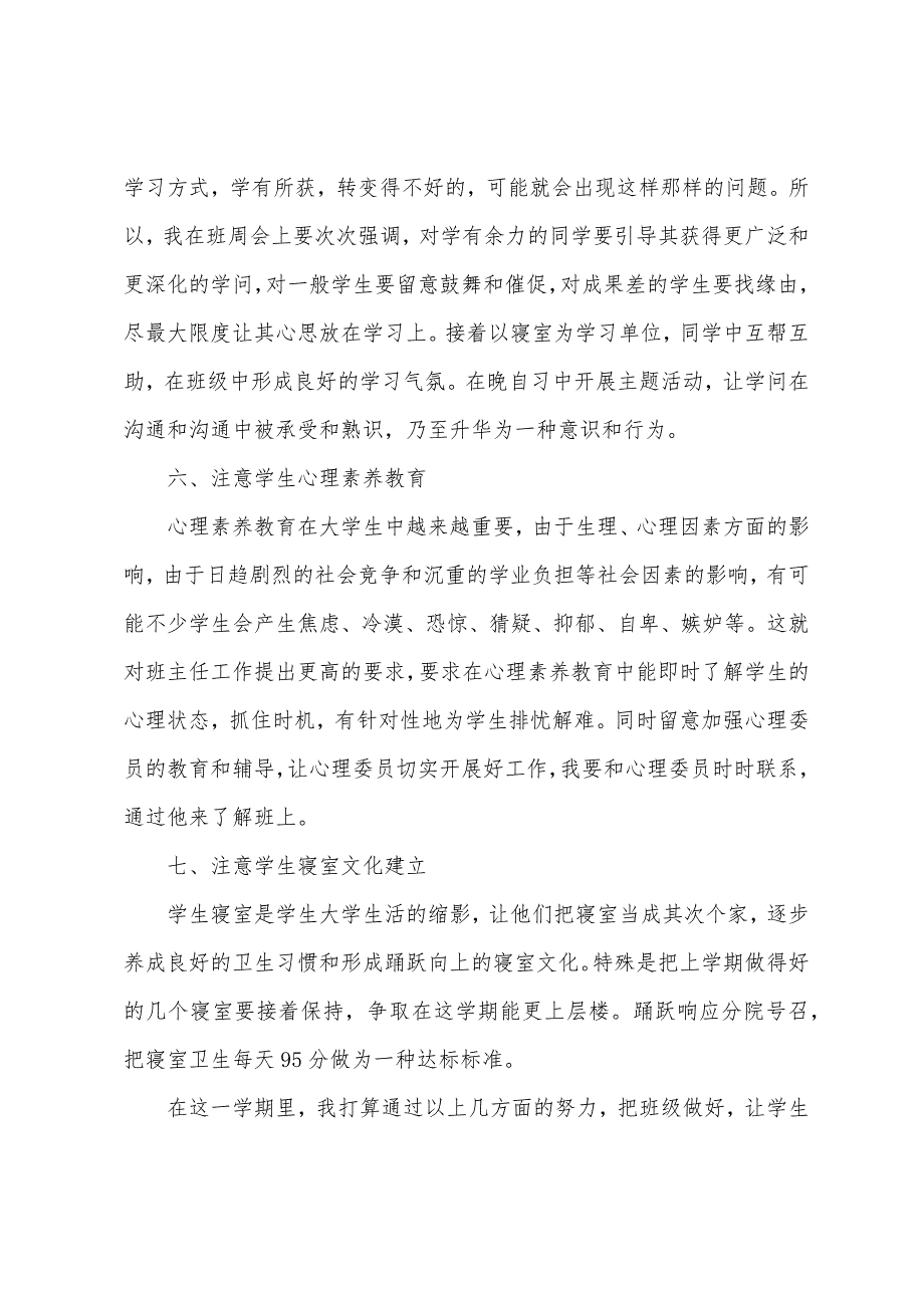 关于教师的班主任工作计划模板集合6篇_第3页