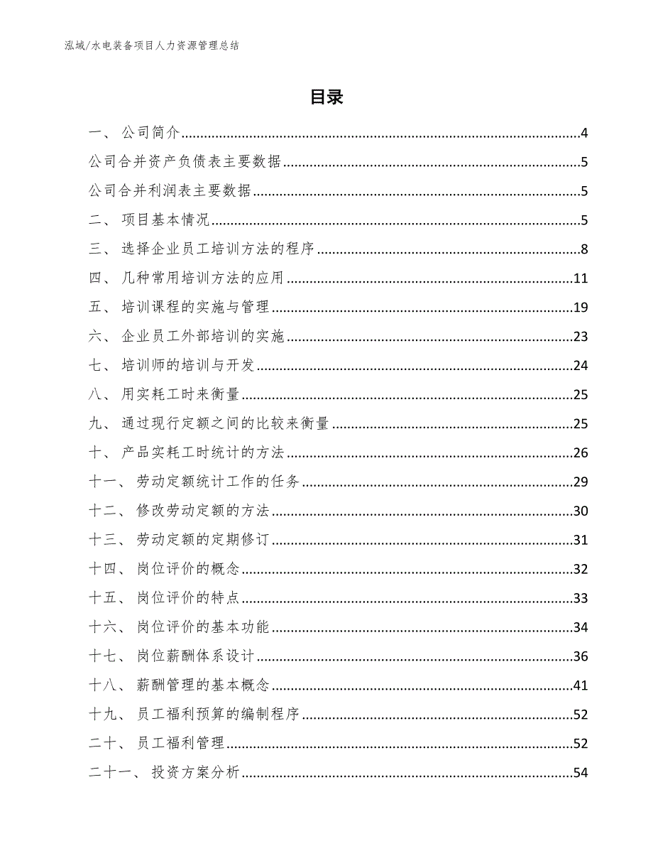 水电装备项目人力资源管理总结_第2页