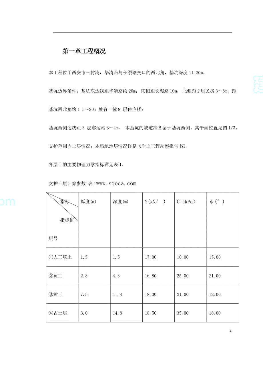 钉墙职工培训中心降水及基坑支护施工方案_第2页