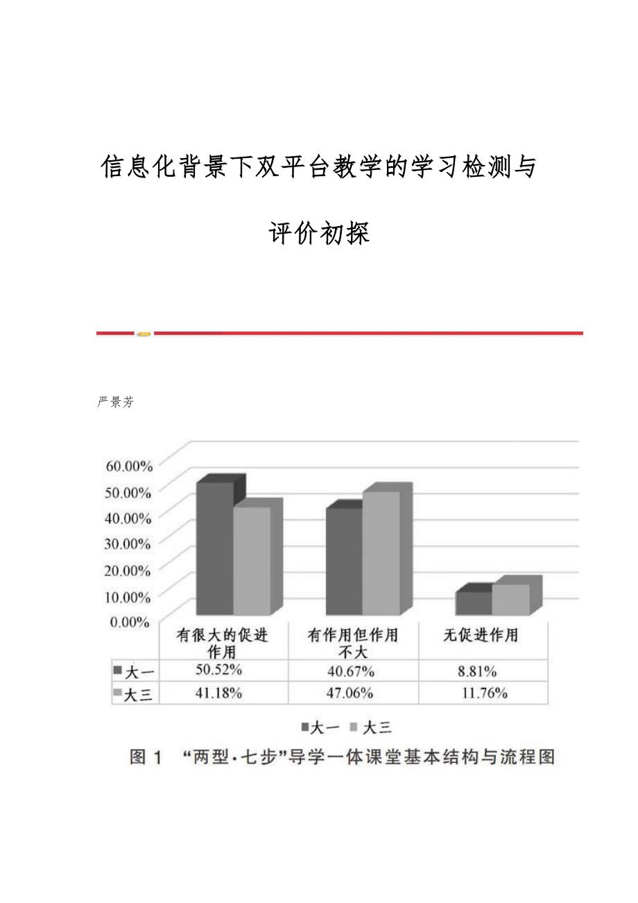 信息化背景下双平台教学的学习检测与评价初探_第1页