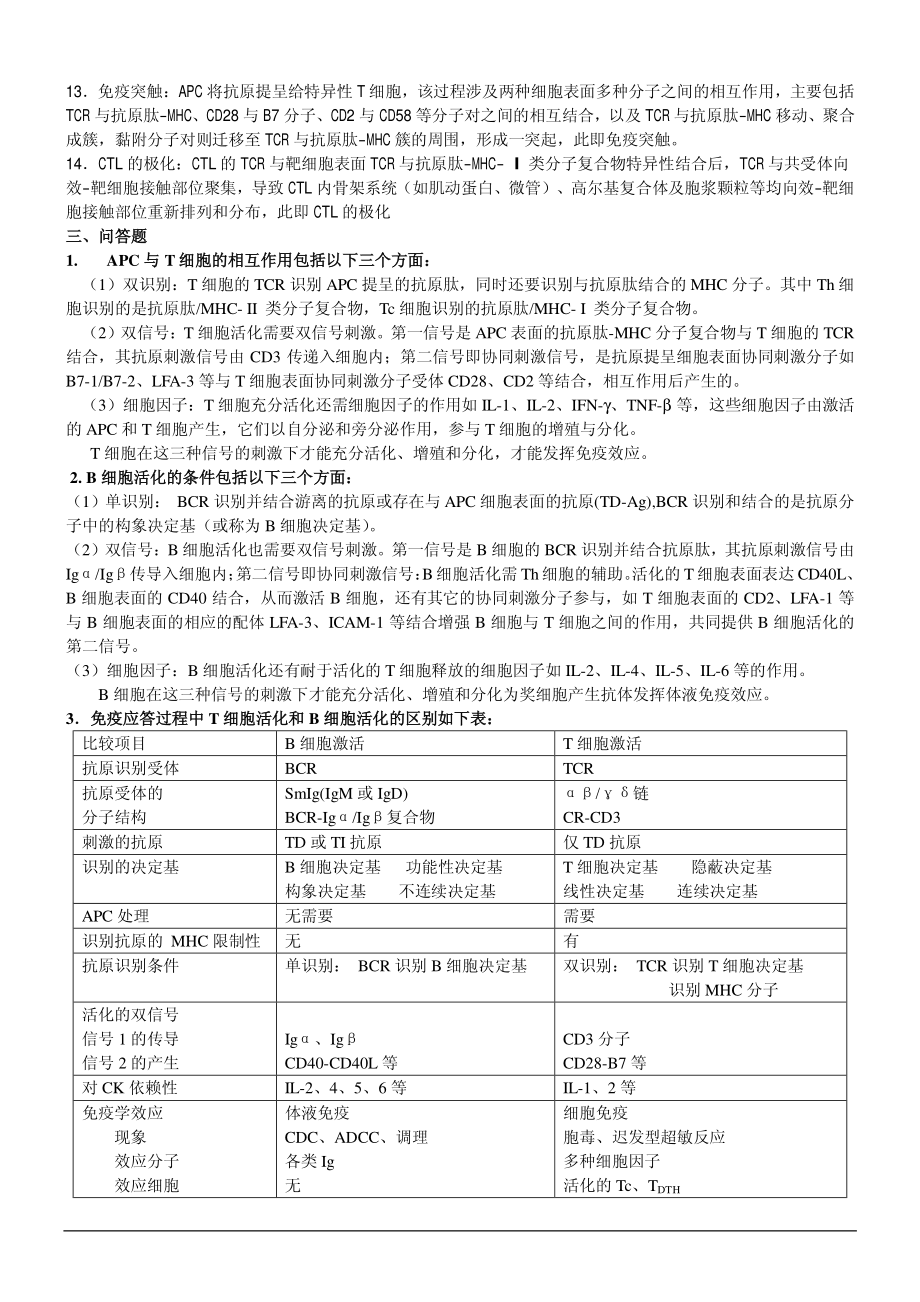 医学免疫学习题集补充题及答案(适用于期末考试、考研复习)_第2页